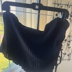 Shein Black Ribbed knit Skit